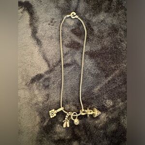 Vintage Lisa Jenks sterling silver necklace with sterling silver charms